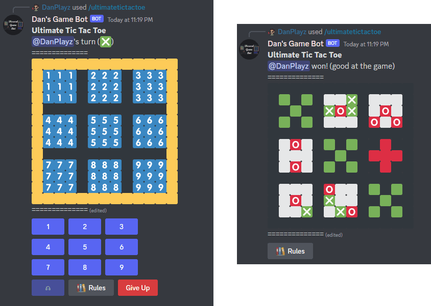 Ultimate Tic Tac Toe game