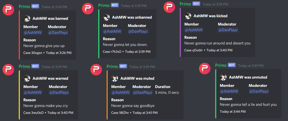 Moderation Logging