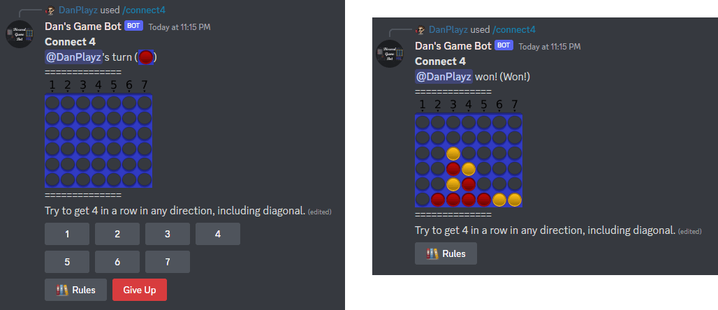ConnectFour game